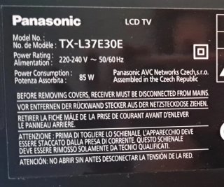 TV Panasonic 37 Negro