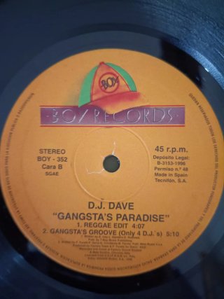 Vinilo DJ Dave Gangsta's Paradise