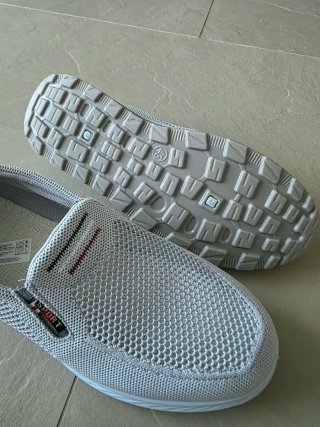 Zapatos Verano Hombre Malla Gris