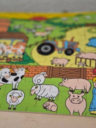 Puzzle Madera 48 piezas Granja Niños