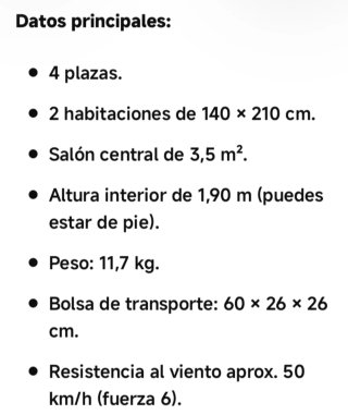 Tienda campaña Arpenaz 4 personas