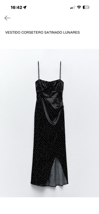 Vestido Zara floral satinado