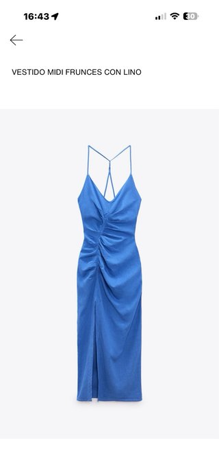 Vestido Zara floral satinado