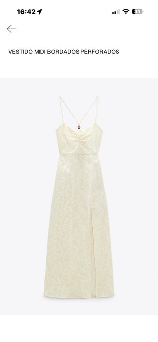 Vestido Zara floral satinado