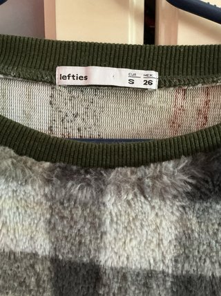 Chaleco pelo cuadros talla S