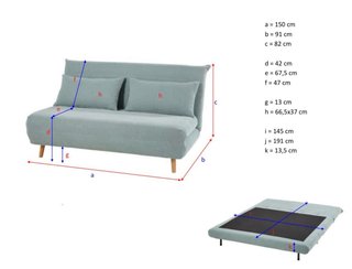 Divano letto Maison du Monde tessuto
