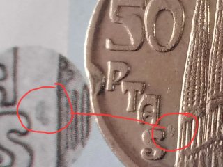 50 PTAS España 1992 Variante PTAS.