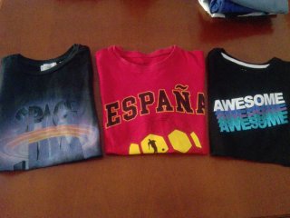 3 Camisetas  Talla 9/10 años, (140 cm)