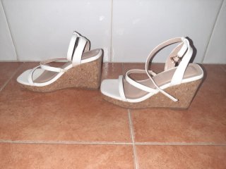 Sandalias de tacón blancas Primark