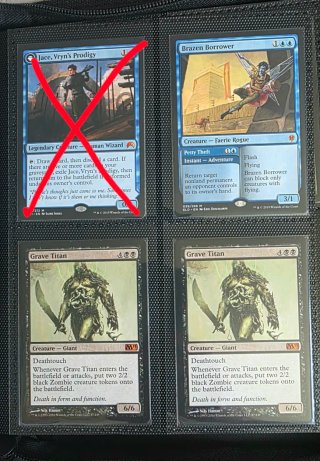 Elemental de Espinas MTG Carta Firmada