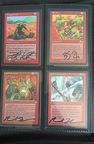 Elemental de Espinas MTG Carta Firmada