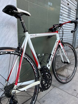 Bicicleta Carretera Orbea Aqua Blanca/Roja talla56