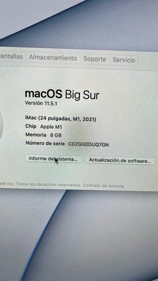 iMac Apple Plata/Blanco Seminuevo