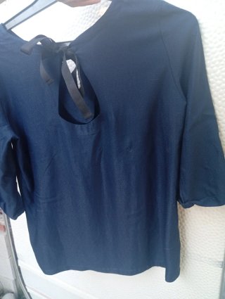 Túnica azul oscuro lazo talla 40