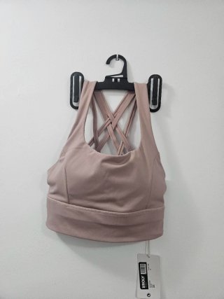 Top deportivo tirantes cruzados rosa Talla S