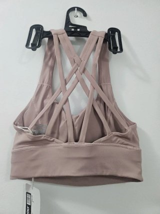 Top deportivo tirantes cruzados rosa Talla S