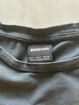 Camiseta Bershka Ohio Columbus Gris Talla XS
