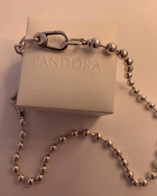 Collar Pandora Bolas y Eslabones 50cm cham
