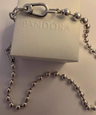 Collar Pandora Bolas y Eslabones 50cm cham