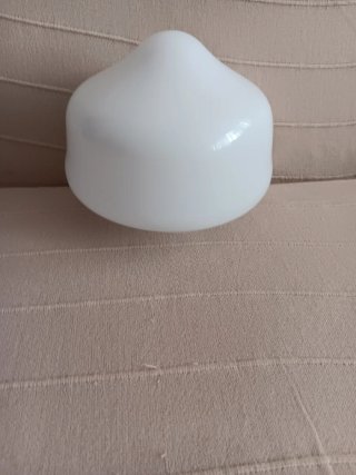 Foco de cristal vintage blanco
