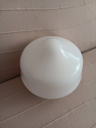 Foco de cristal vintage blanco