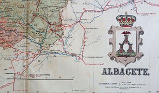 1913 - ALBACETE ANTIGUO MAPA DE PROVINCIA