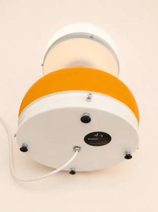 Candeeiro de mesa opalino Laranja e Branco