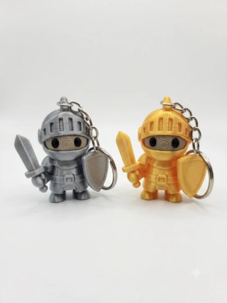 Llaveros Caballero Medieval (Plata y Oro)