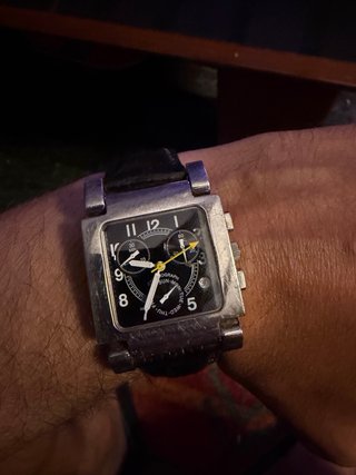 Reloj Unisex Cronógrafo Negro/Plata