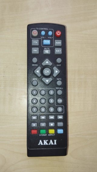 Mando a distancia AKAI TV DVB-T2 H.265 HEVEC
