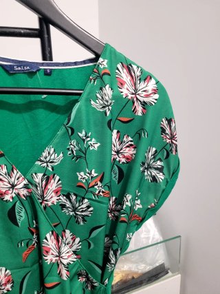 Blusa verde floral Salsa Talla S