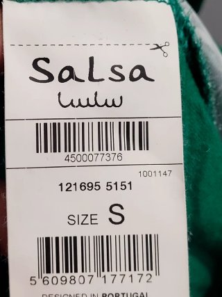 Blusa verde floral Salsa Talla S