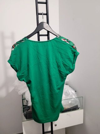 Blusa verde floral Salsa Talla S