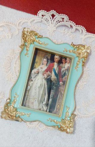 Portaretratos Vintage Oro y Teal