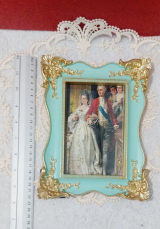 Portaretratos Vintage Oro y Teal