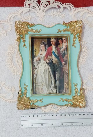 Portaretratos Vintage Oro y Teal