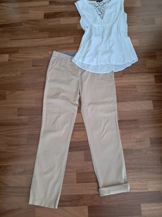 Pantaloni donna Henry Cotton beige