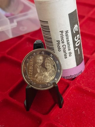 2 euro Lussemburgo Carlo ologramma