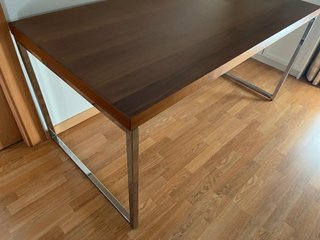 Tavolo da Pranzo/Scrivania in Legno e Acciaio