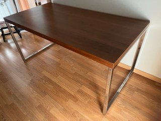 Tavolo da Pranzo/Scrivania in Legno e Acciaio