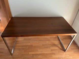 Tavolo da Pranzo/Scrivania in Legno e Acciaio