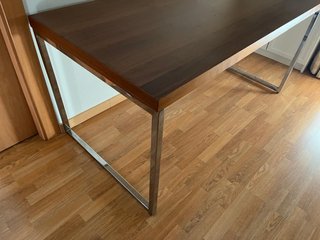 Tavolo da Pranzo/Scrivania in Legno e Acciaio