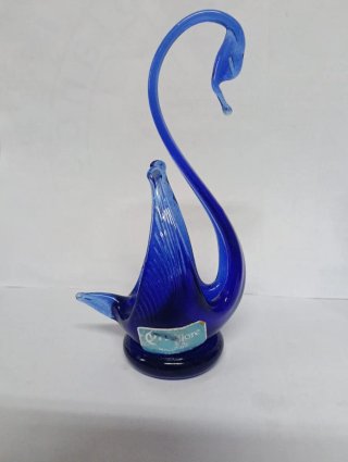 Figuras de Cisne de Cristal Azul