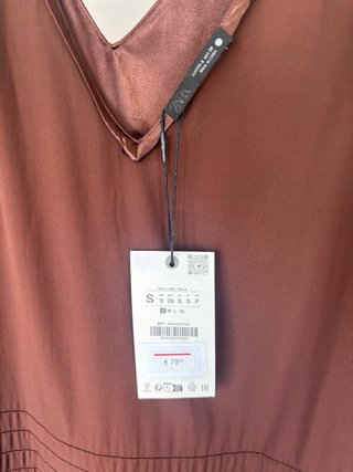 Vestido largo Zara marrón