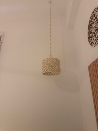 Lámpara colgante macramé
