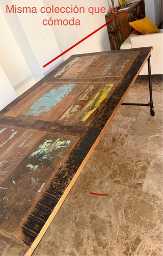REBAJADA. WESTING. Mesa comedor Madera y Hierro.