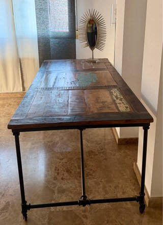 REBAJADA. WESTING. Mesa comedor Madera y Hierro.