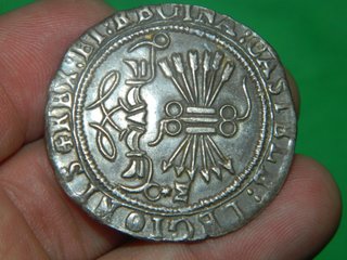 Preciosos cuatro Reales Reyes Catolicos Plata