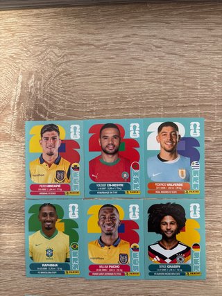 Collezione di figurine Panini del Mondiale con giocatori eccezionali