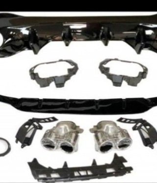 Difusor Trasero Mercedes W118 CLA Look A45 Negro B